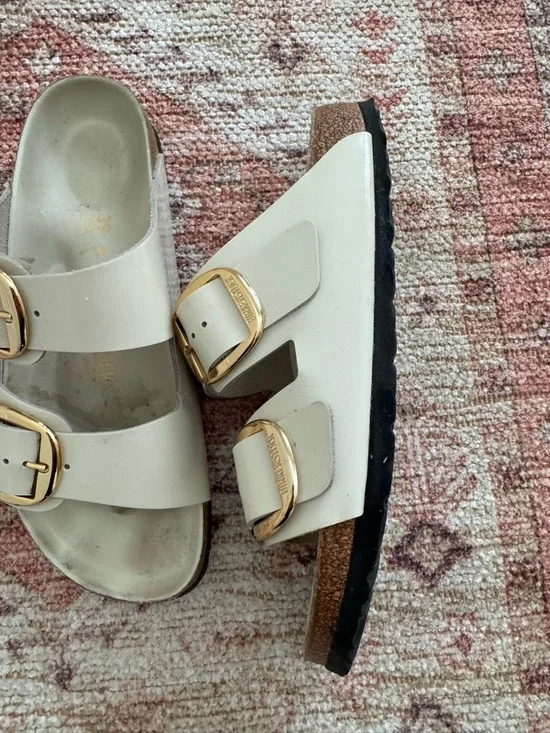 Birkenstock Arizona Big Buckle Ivory Sandals 39 🤍 - Picture 2 of 5